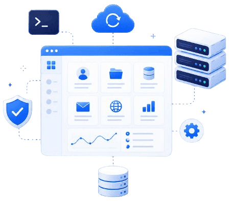 Illustration of people collaborating and analyzing data
